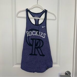 Nike Colorado Rockies Baseball Purple Athletic Tank Top